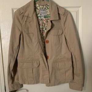 Khaki colored old navy jacket